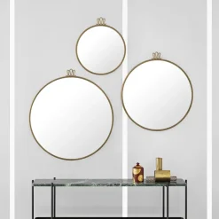 Randaccio Mirror, Antique brass, medium