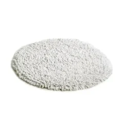 Rasta round rug, white