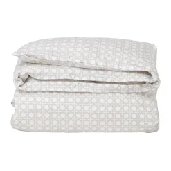 Rattan Printed bed set 150x210 cm, White