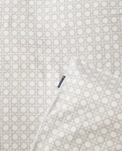 Rattan Printed bedding set 220x220 cm, White