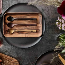 Raw latte spoon 4-pack, Black