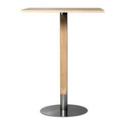 Red bar table 70x70 cm, White-pigmented matte lacquered oak