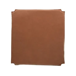 Red chair seat, leather cognac