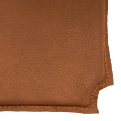 Red chair seat, leather cognac