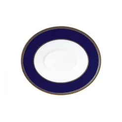 Renaissance Gold saucer to sauce boat, blue
