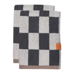 Retro towel, Dark grey, 40x55 cm, 2-pack