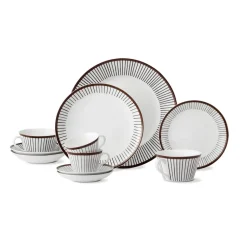 Ribb tea set, tea cup + saucer