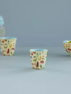 Rice children's cup melamine, Sweet Jungle Print-Soft blue