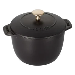 Rice cocotte cast iron pot 1.6 L, Black