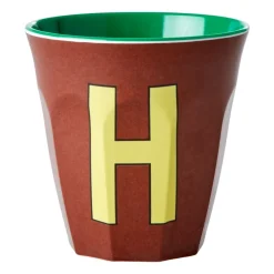Rice melamin cup medium letter - H 30 cl, Brown