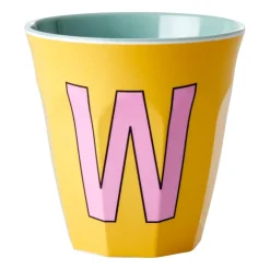 Rice melamin cup medium letter - W 30 cl, Yellow