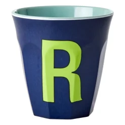 Rice melamin cup medium letter - R 30 cl, Dark blue