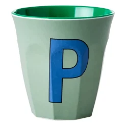 Rice melamin cup medium letter - P 30 cl, Khaki