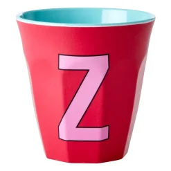 Rice melamin cup medium letter - Z 30 cl, Red kiss