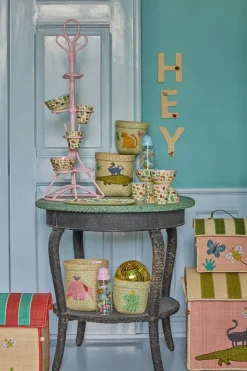 Rice melamine cup medium, Sweet Jungle Print-Soft Pink