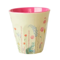 Rice melamine cup medium, Summer flowers