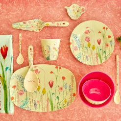 Rice melamine cup medium, Summer flowers