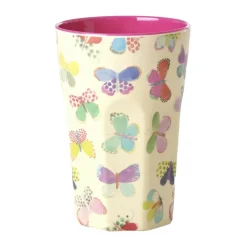 Rice melamine mug high, Butterfly