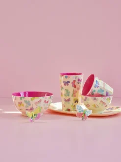 Rice melamine mug high, Butterfly