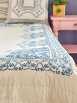 Rice quilted blanket 140x200 cm, White