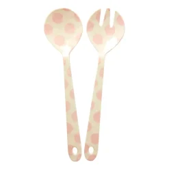 Rice salad servers melamine 2 pieces, Pink dots