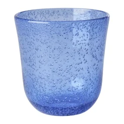 Rice tumbler glass bubble design acrylic 41 cl, Blue