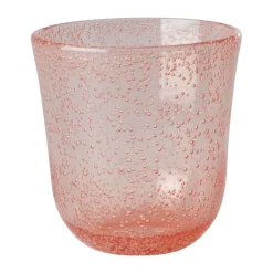 Rice tumbler glass bubble design acrylic 41 cl, Peach