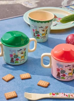 Rice wildlife children's mug with two handles 25 cl, Mint