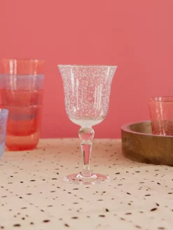 Rice wine glass bubble design 36 cl, Clear