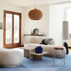 Rico ottoman, Bouclé off white