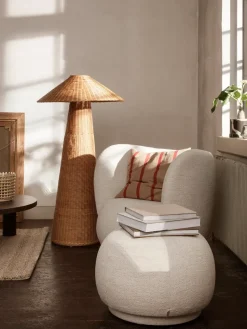 Rico pouf sit pouf, Bouclé off white