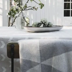 Rime cotton throw, fog