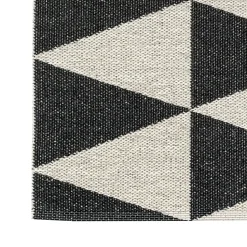 Rime rug black, 70x200 cm