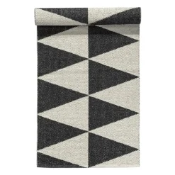Rime rug black, 70x150 cm