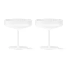Ripple champagne glass 2-pack, Frosted
