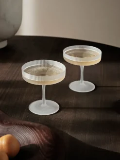 Ripple champagne glass 2-pack, Frosted
