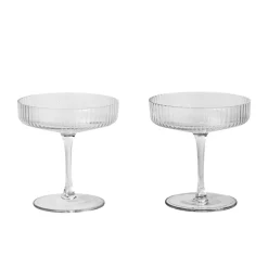 Ripple champagne glass 2-pack, clear