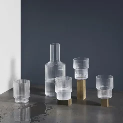Ripple glass 4-pack, clear
