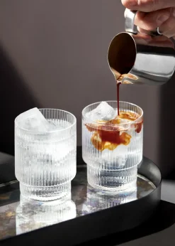 Ripple glass 4-pack, clear