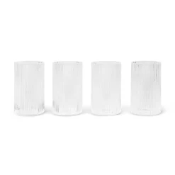 Ripple verrines serving glass 14 cl 4-pack, Clear