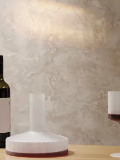 Ripple wine carafe, Frosted