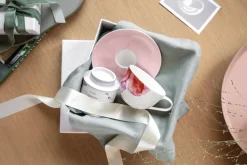 Rose Garden cup with saucer, Pink-white