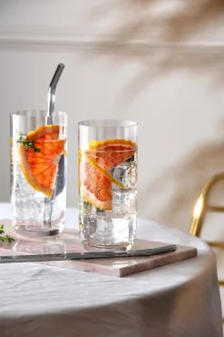 Rose Garden long drink glass 4-pack 45 cl, Clear
