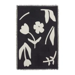 Rosita throw 130x180 cm, Black-off white.