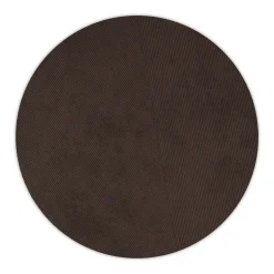 Row rug round Ø270 cm, Dark brown
