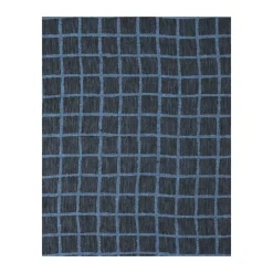 Rutig jacquard-woven table cloth 147x147 cm, Blue-black