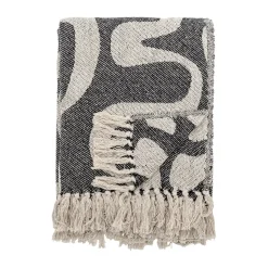 Salobre throw cotton 160x130 cm, Black