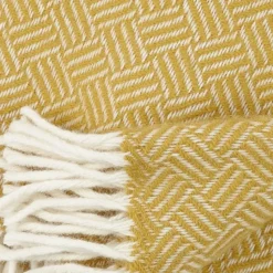 Samba wool throw, yellow