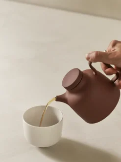 Sand teapot 65 cl, Red clay
