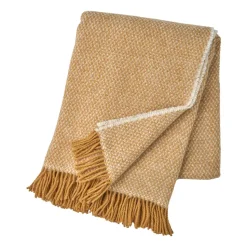 Sandstone wool throw 130x180 cm, Mustard
